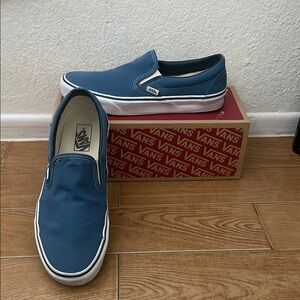 Vans Men's Classic Blue Slip-On Sneakers